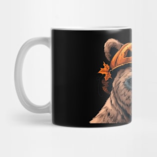 Grizzly with Pumpkin Head - Grizzly Bear Halloween Mug